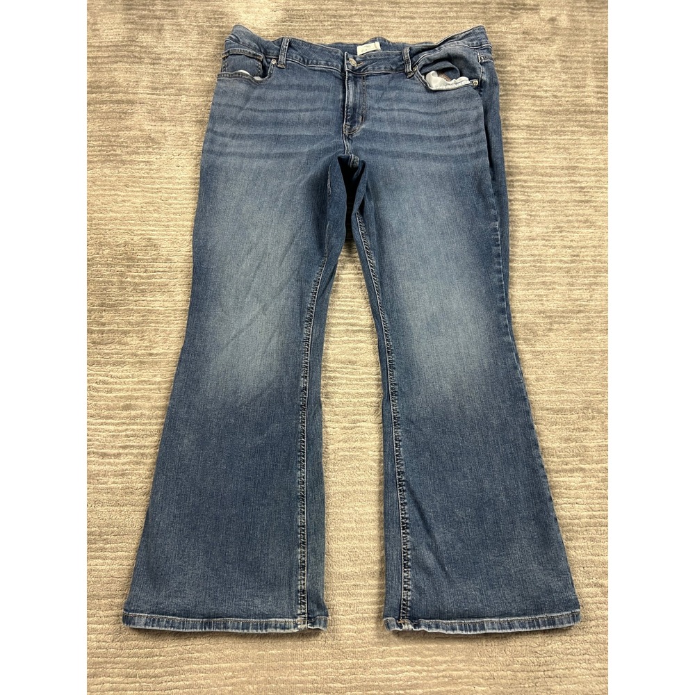 Maurices Jeans Women 22W Blue M Jeans Classic Mid Rise Flare Stretch Denim